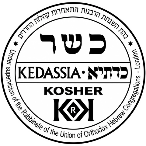 Kedassia kosher certification — under the supervision of the Rabbinate of the Union of Orthodox Hebrew Congregations, London